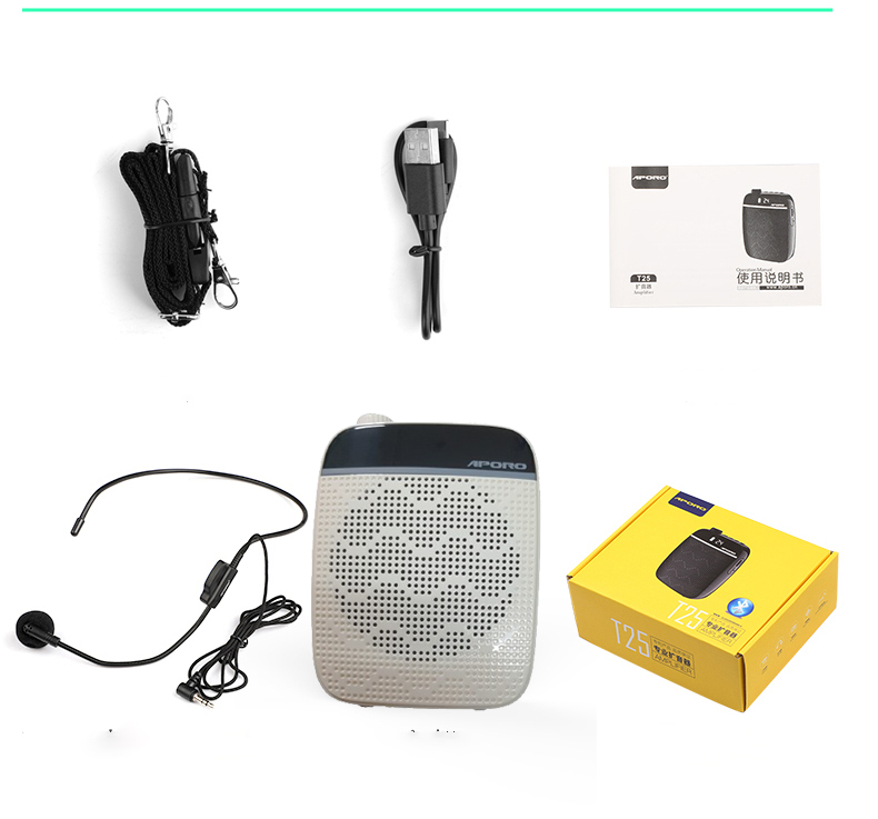 Loa Máy Trợ Giảng  Aporo T25,Mic có dây Aporo Bluetooth 5.0 , Hàng chính hãng