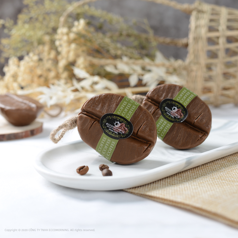 Xà Bông Thiên Nhiên Handmade eccomorning Hình Hạt Cà Phê - Coffee Soap