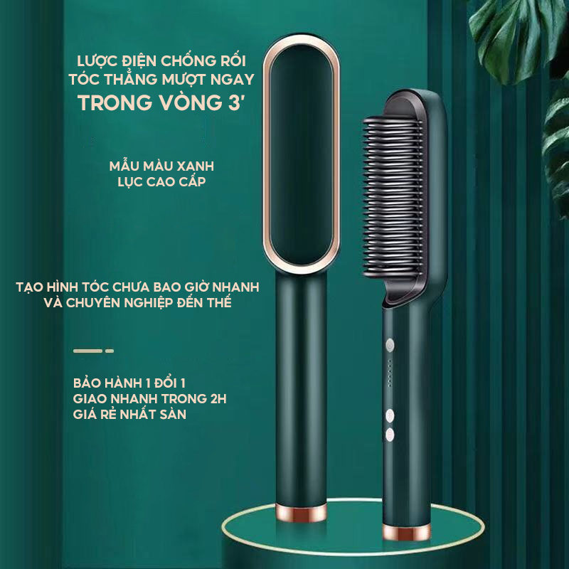Lược Chải Điện 3 Chế Độ Nóng Uốn Duỗi Tóc Tạo Kiểu Đa Năng Chuyên Nghiệp