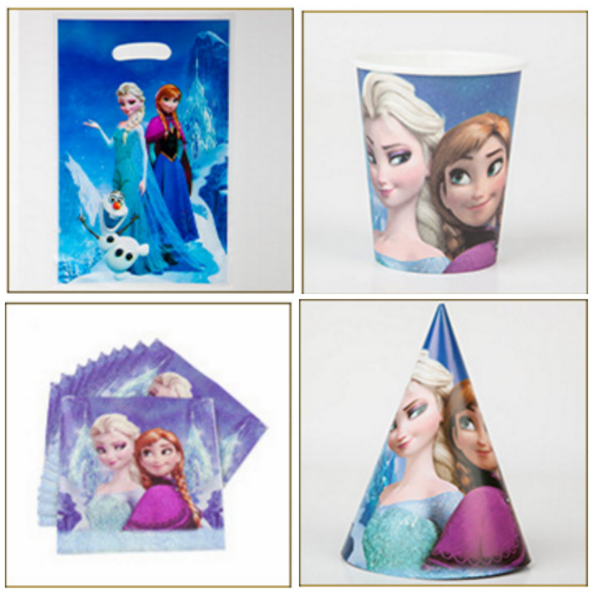 Sét trang trí sinh nhật 16 món đầy đủ cho bé gái chủ đề công chúa ELSA