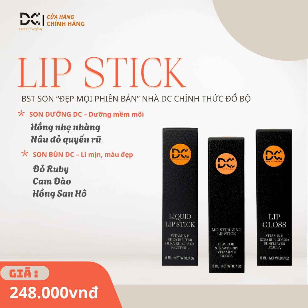 DC LIP STICK- SON BÙN MÀU CAM ĐÀO