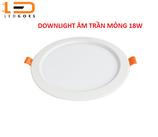 Đèn LED âm trần siêu mỏng LEDGOES 18W lỗ khoét 205mm