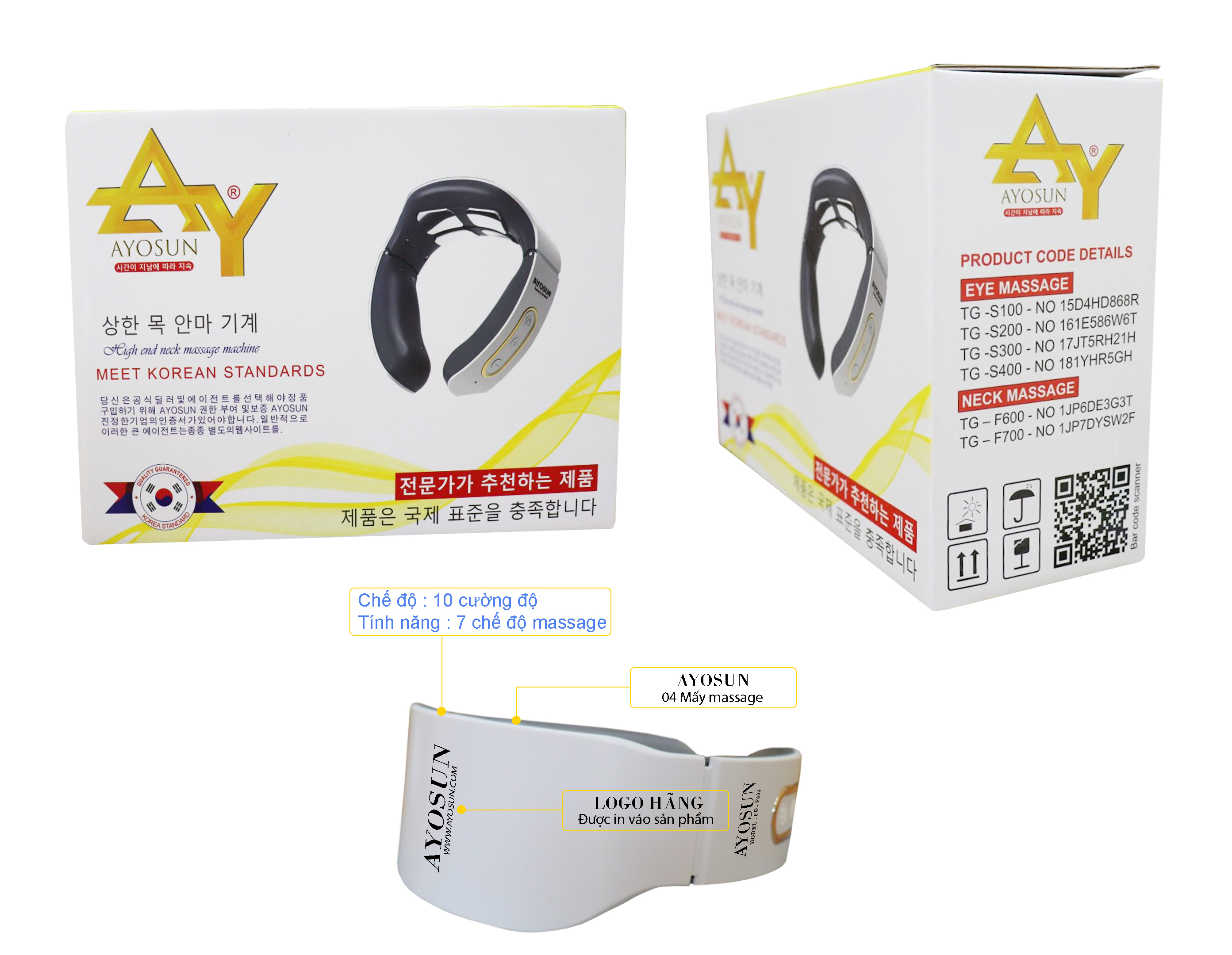 Máy Massage Cổ 5D aYosun TG – S400 ( Hàng Chính Hãng )