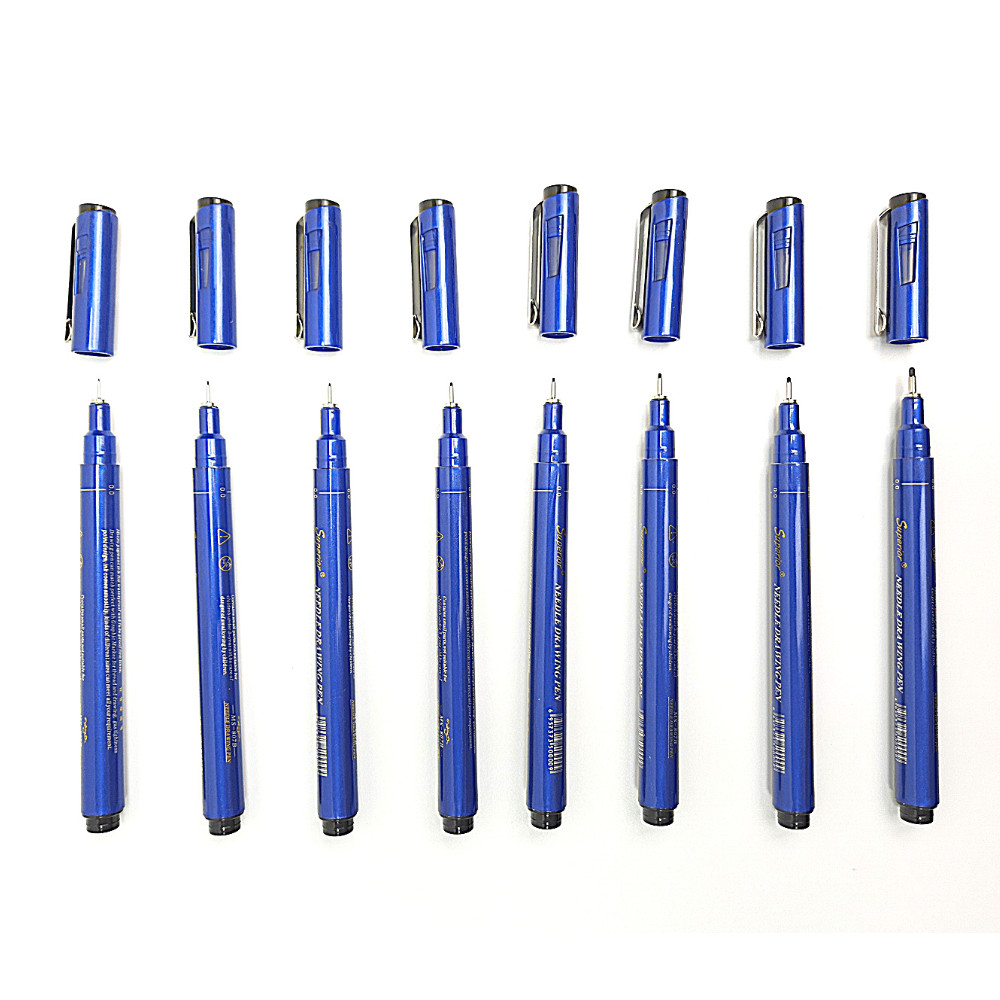 Bộ 8 Bút Line Đi Nét Chuyên Nghiệp Kháng Nước Needle Drawing Pen (0.05 - 1.0) - (Bút vẽ kỹ thuật)