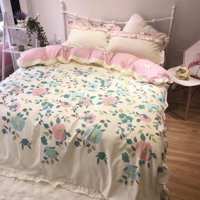 Bộ ga gối Cotton đũi