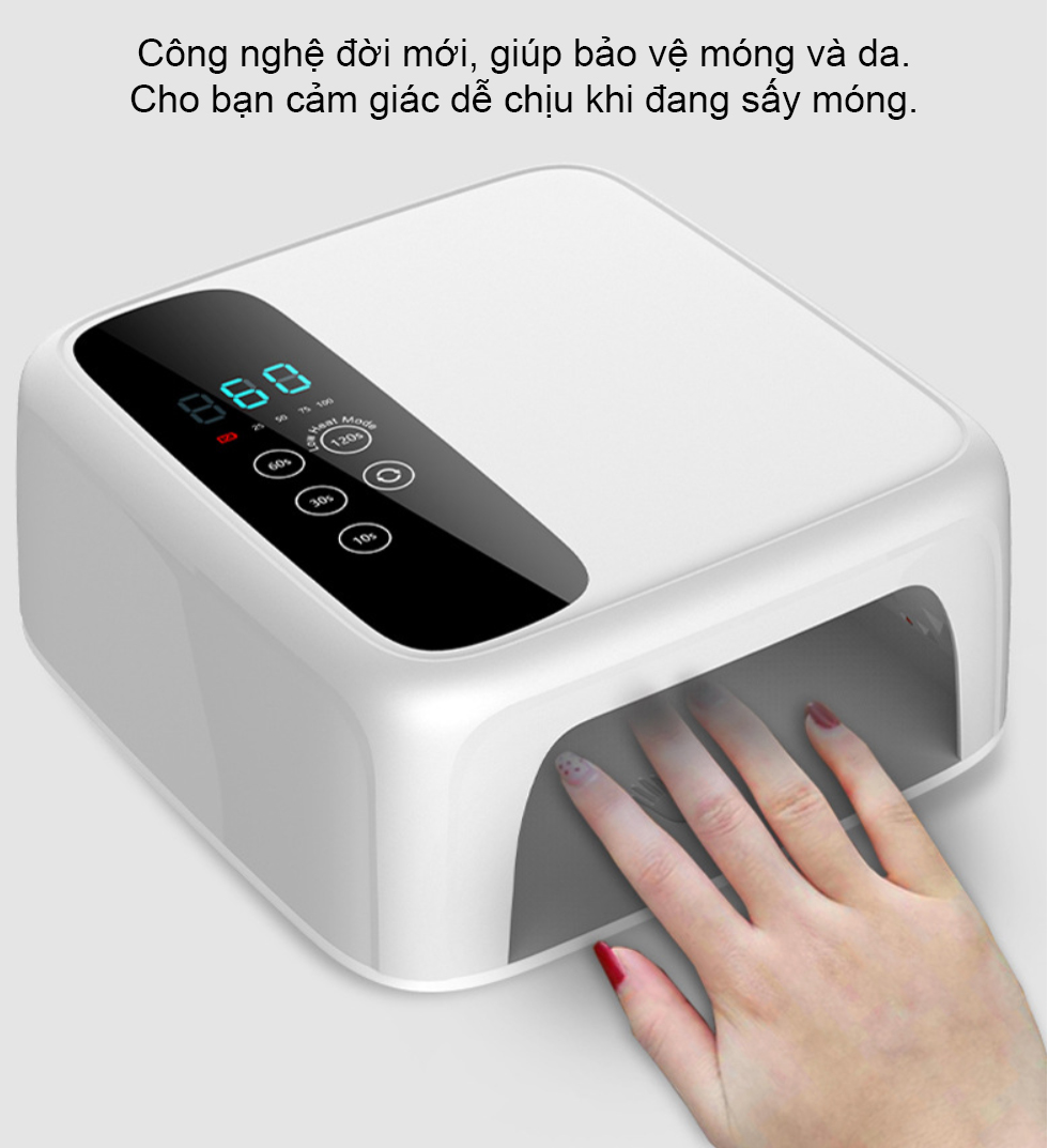 Máy hơ gel sơn móng tay Loại Sạc pin được AM602 - Máy hơ làm khô nail