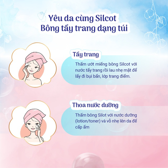 Bộ 3 Hộp Silcot Bông Trang Điểm (bông tẩy trang) Nhật Bản Cao Cấp (66 Miếng/Hộp)