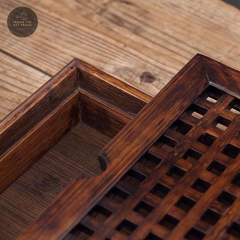 Khay Trà Tre Cao Cấp Chữ Nhật Kích Thước 50*29*6,5 KT 06