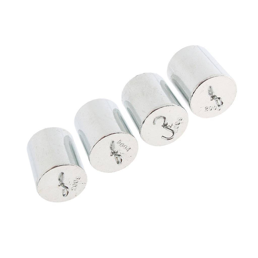 Pack of 4pcs Slotted Iron Weights Sets Hooked Mass Weight With Hanger Pack for Physics Lab and Teaching