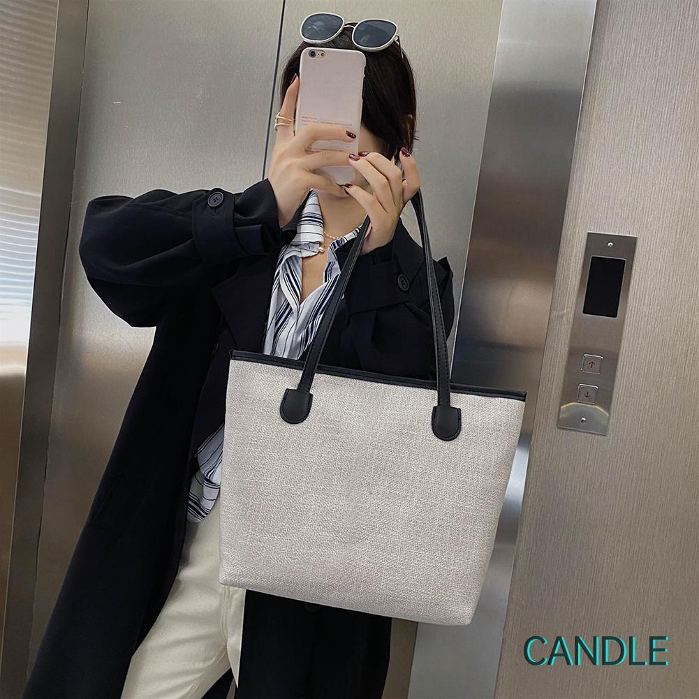 Túi Xách Tay Bằng Vải Canvas Cỡ Lớn Tiện Dụng Dành Cho Nữ