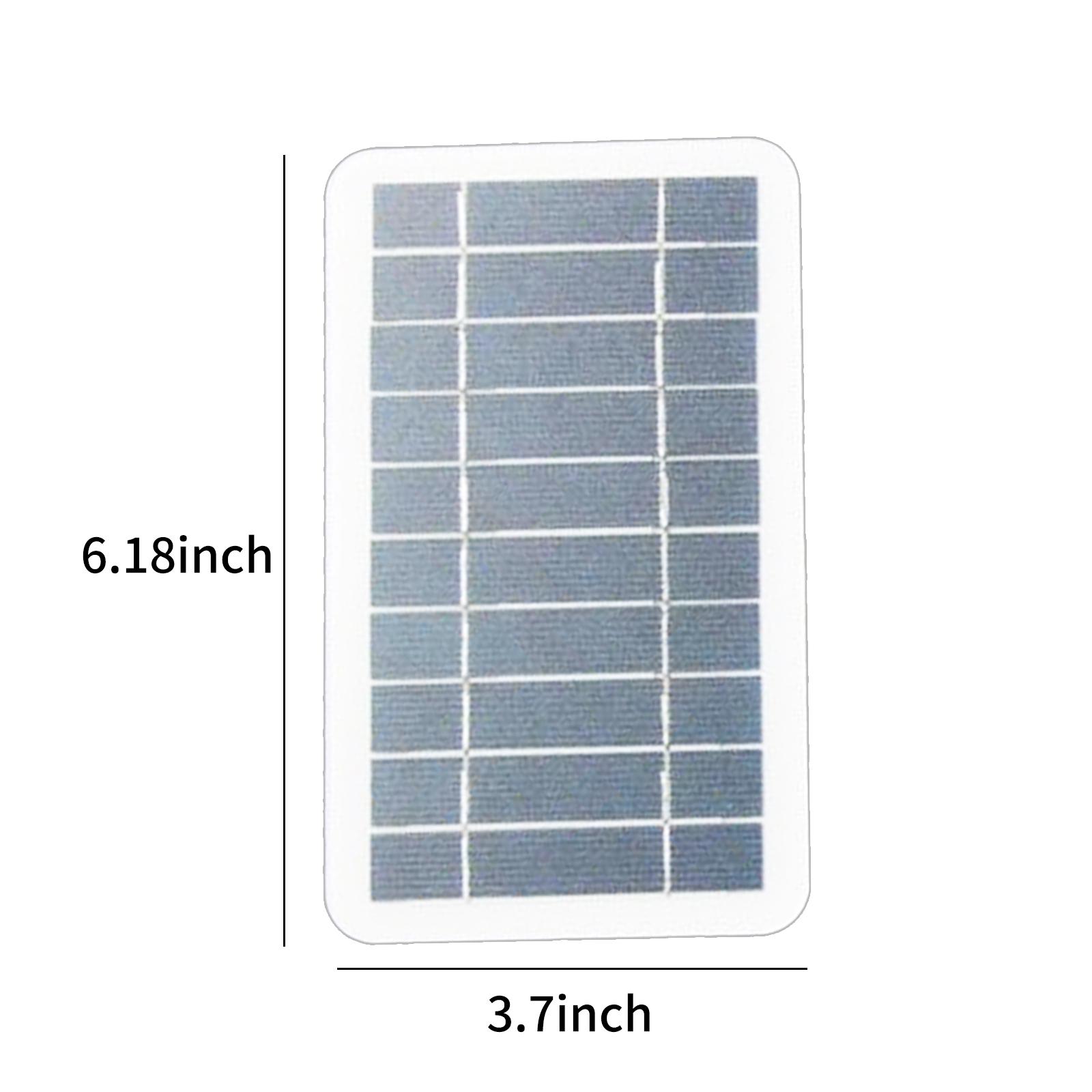5V Small Solar Panel with USB DIY Monocrystalline Silicon Solar Cell Waterproof Camping Portable Power Solar Panel