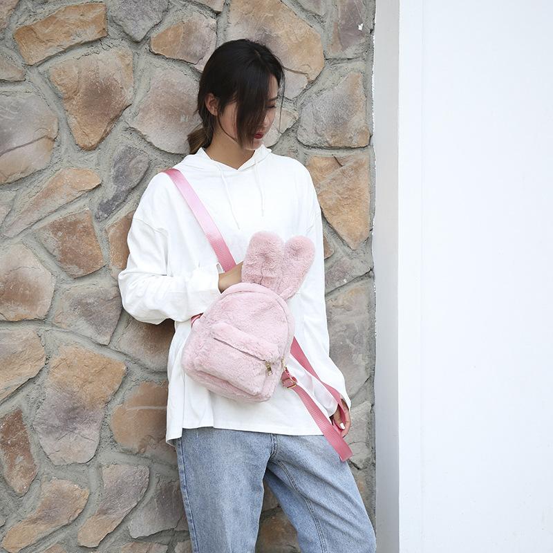 Dễ Thương Hoạt Hình Hình Thỏ Sang Trọng Ba Lô Sáng Tạo Dễ Thương 6 Màu Tai Thỏ Sang Trọng Ba Lô Nhỏ Túi Quà Tặng Giáng Sinh Dành Cho Bé Gái