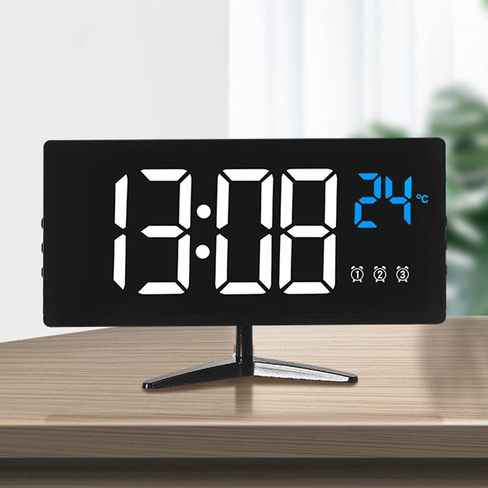 Electronic Table Digital Alarm Clock with Temperature Display Multi Function