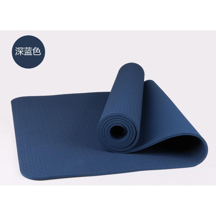 Thảm yoga siêu dày dặn 8mm TPE tặng túi đựng và dây buộc thảm