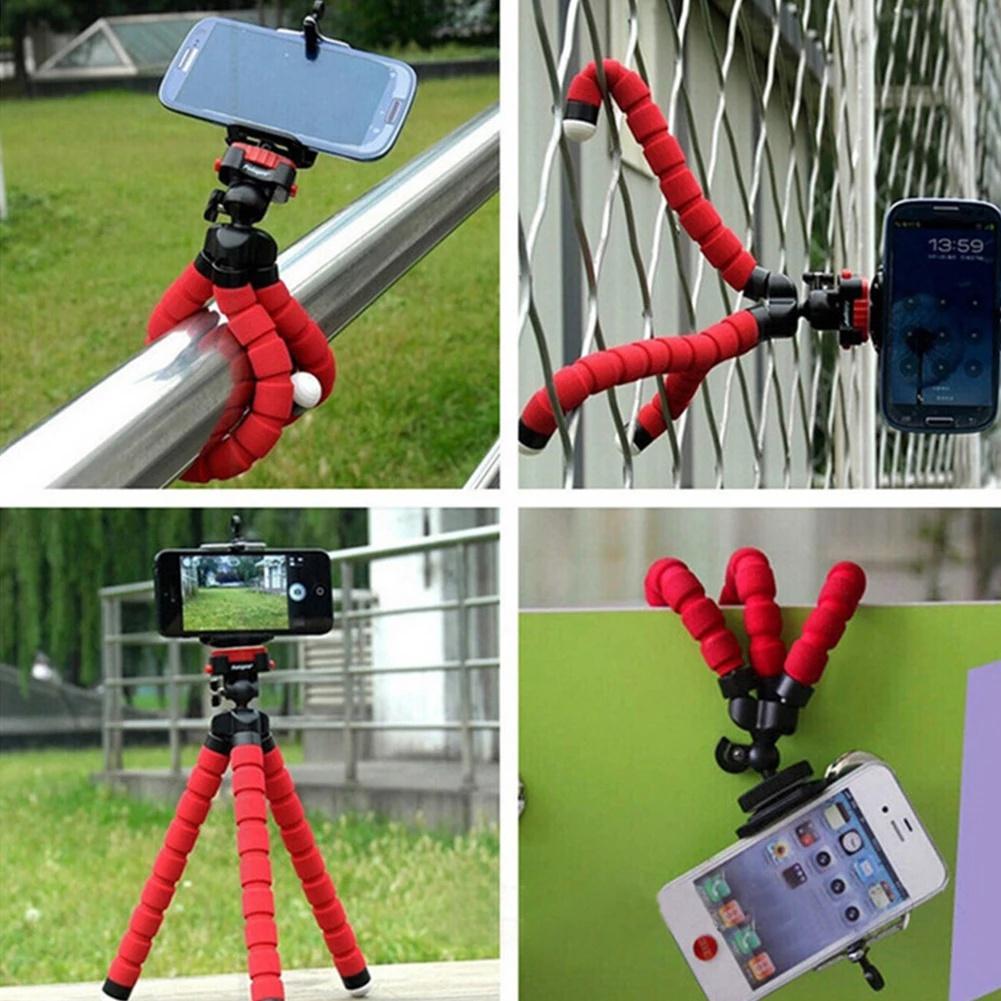 Giá đỡ điện thoại ba chân kiểu tua bạch tuộc mini có thể uốn cong bám chặt mọi địa hình