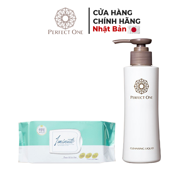 Bộ 2 Sản Phẩm Tẩy Trang PERFECT ONE Cleansing Liquid 150ml - One Minute