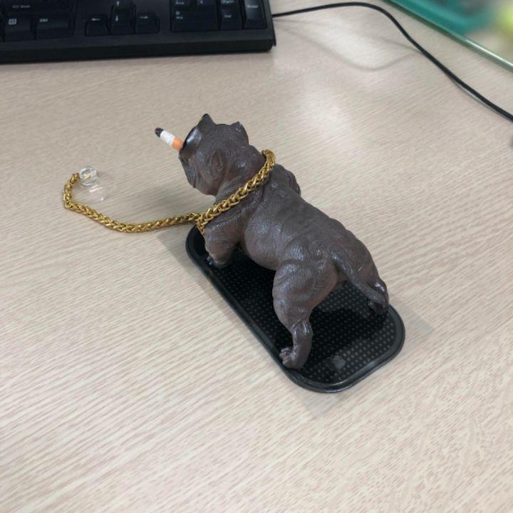 Sản phẩm Tượng chú chó Bull Mỹ ngồ ngộ đáng yêu trang trí cao cấp/ Mã sản phẩm 72608 (Sản phẩm có 4 mầu: Trắng, Đen, T