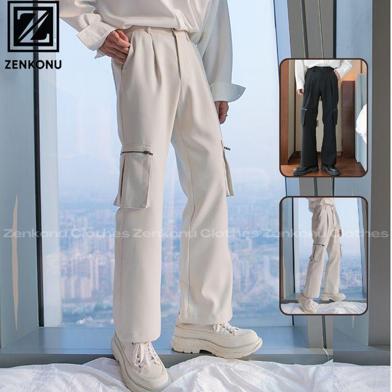 Quần Dài Nam Trơn Basic Khóa Túi Hộp Phong Cách Thể Thao Thời Trang Zenkonu QUAN NAM 138