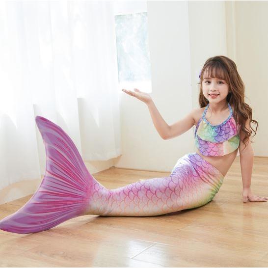 Bộ đồ bơi bikini 4 mảnh nàng tiên cá ariel siêu dễ thương cho bé gái