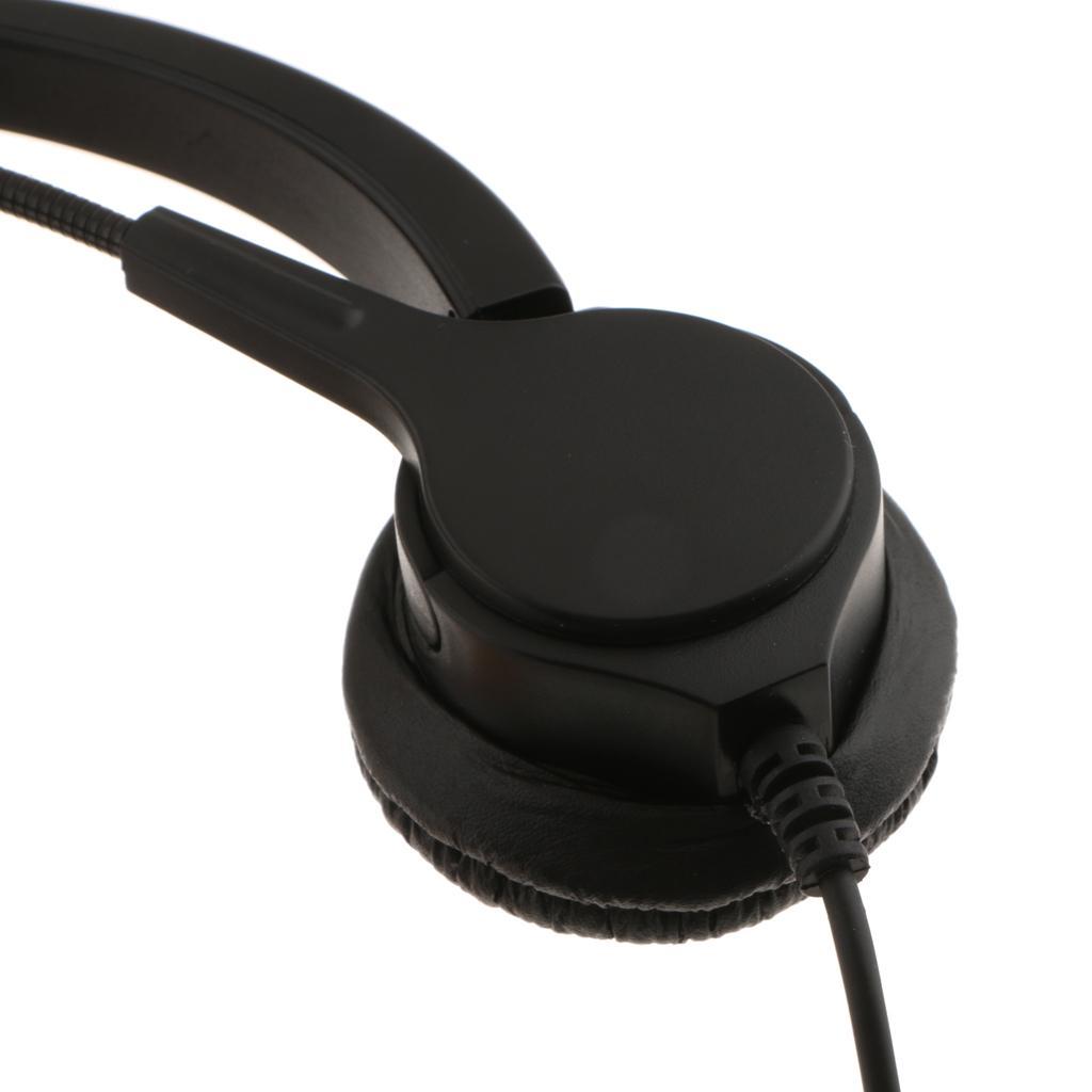 VH500 Hands-free Call Center Headset Headphone Ear Phone Desk Telephone +Mic