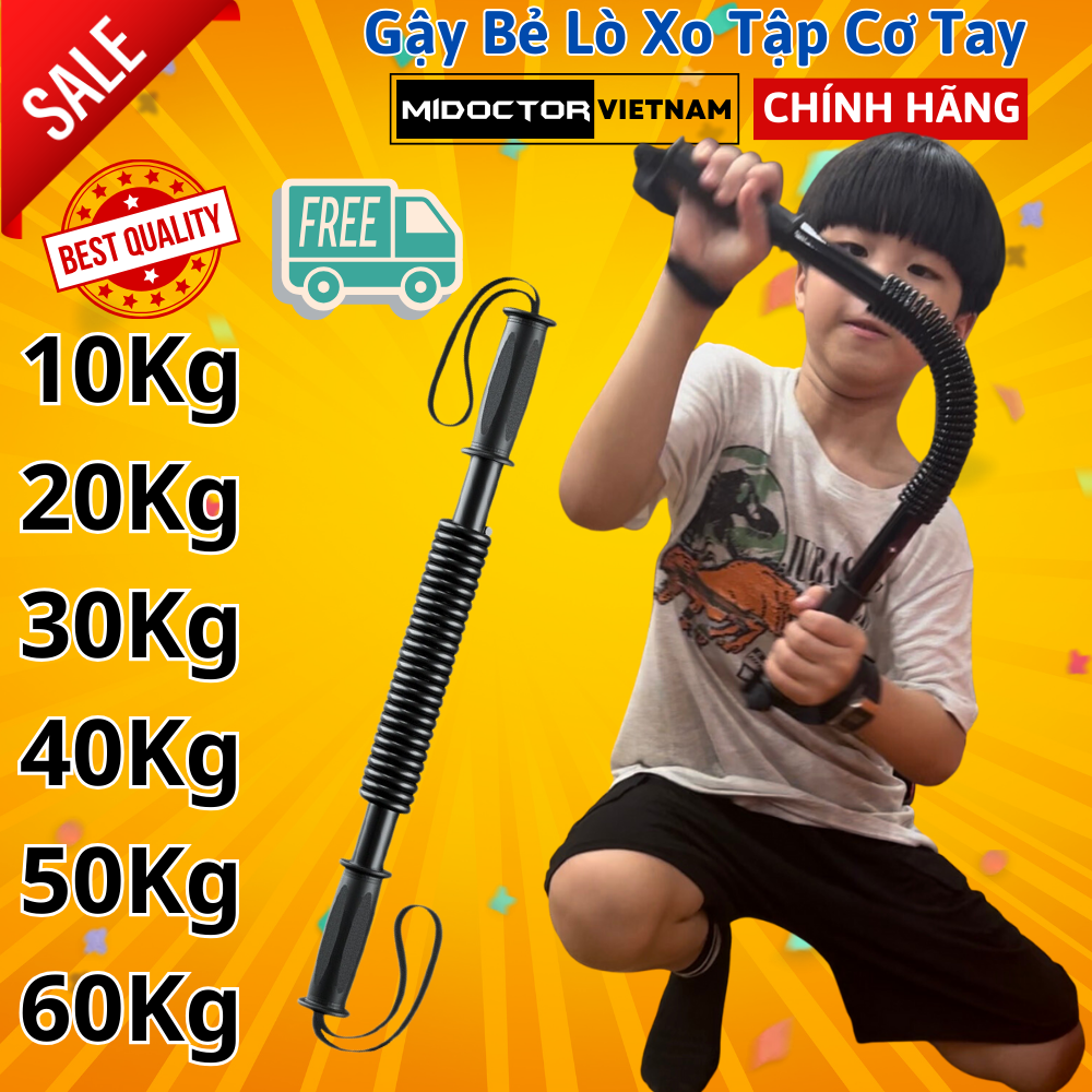 Gậy bẻ lò xo 10kg 20kg Dành Cho Bé Trẻ Em 30kg 40kg 50kg 60kg 100kg tập cơ tay - Hãng miDoctor
