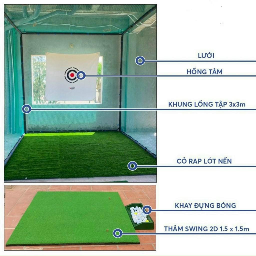 Bộ Khung Lồng Lưới Tập Golf Tại Nhà 3M X 3M 