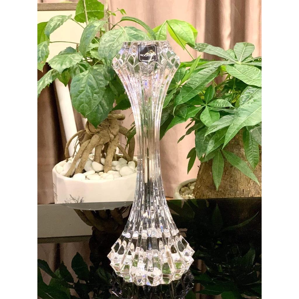 Chân Nến Pha Lê Cao Cấp Rogaska Crown Jewel, Cây Đèn Nến Trang Trí Bàn Tiệc Cao 25cm, Nhập Đức