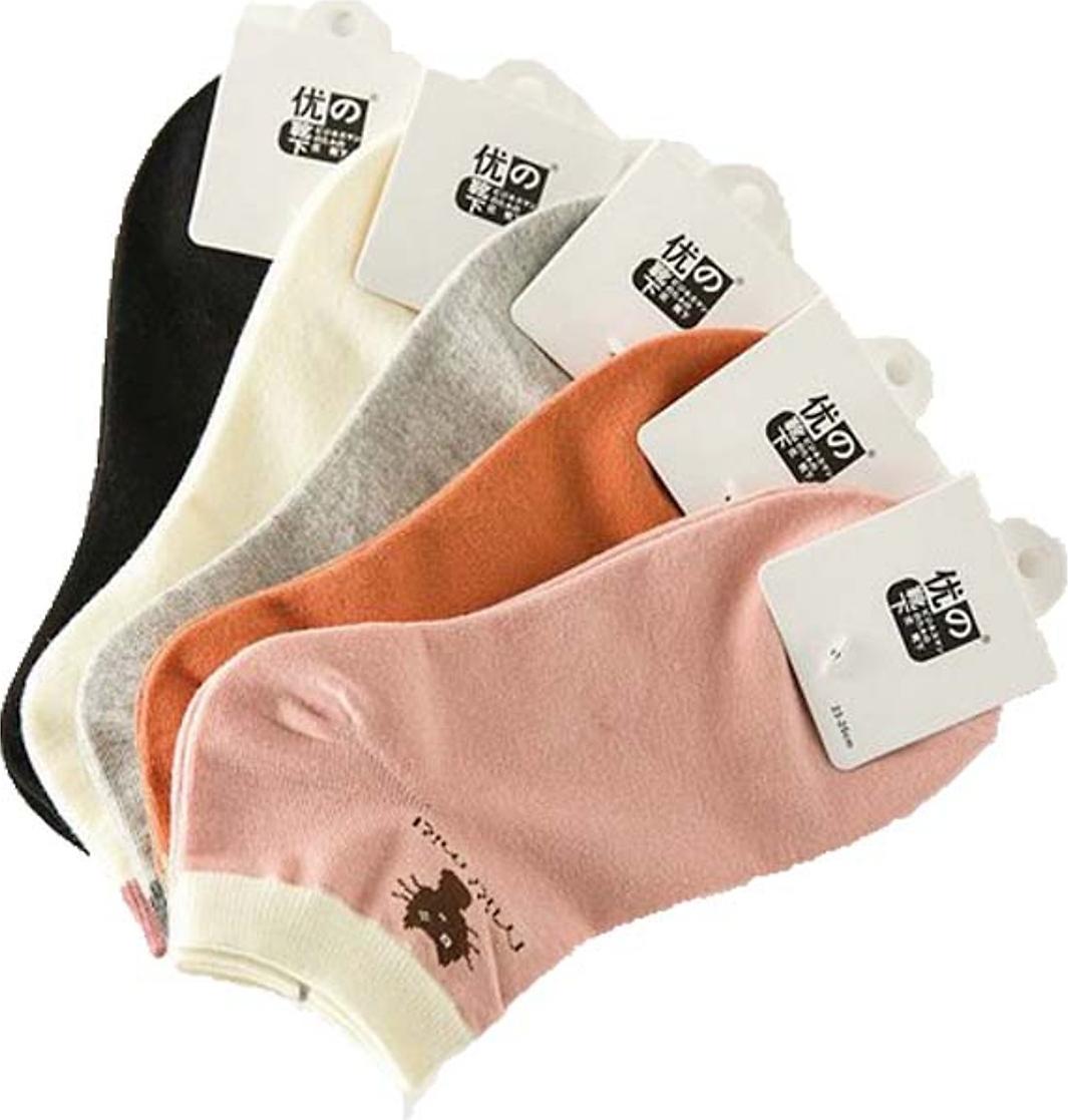 Bộ 5 đôi tất in hình mèo dễ thương