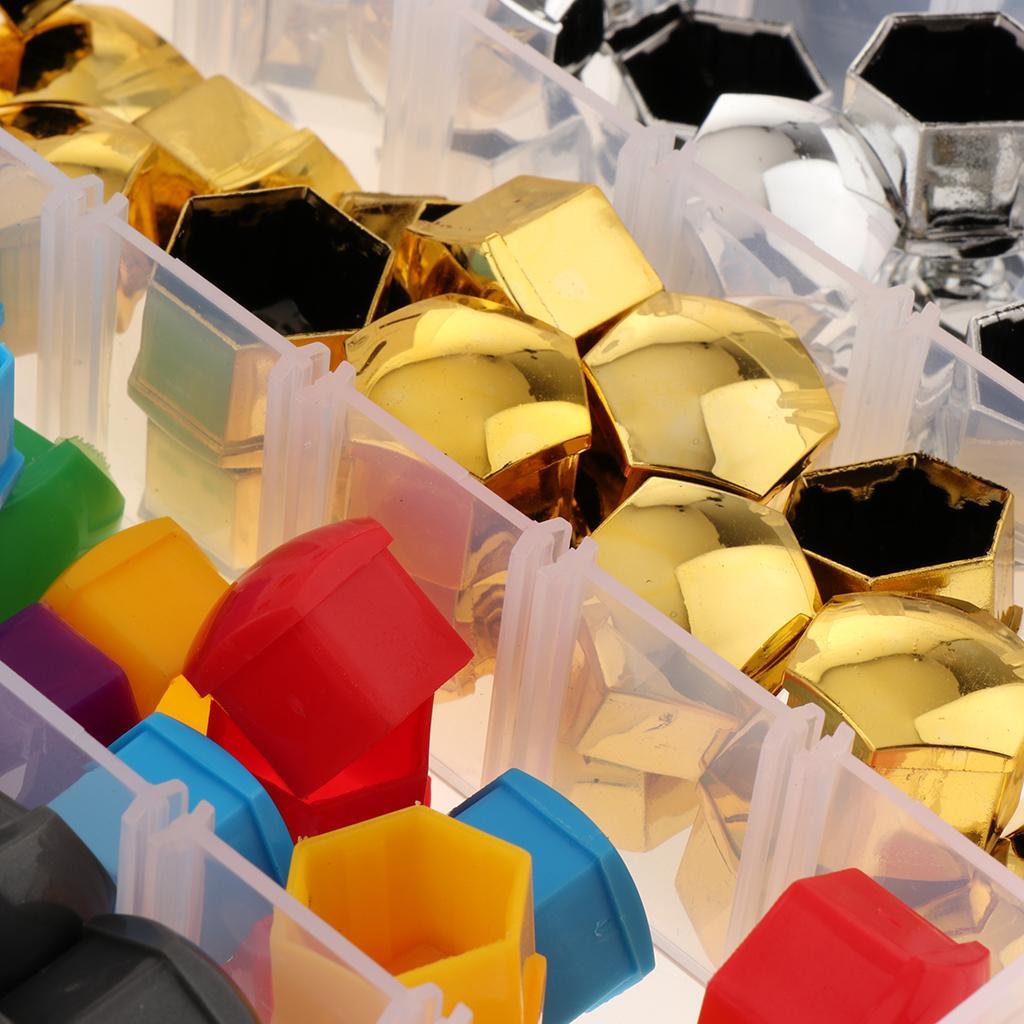 Universal 17mm Chrome Car Wheel Nut  Hub Screw Cover Lug Nur Cover