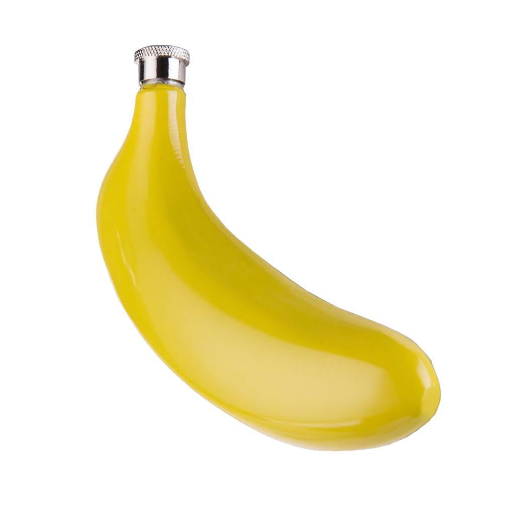 Portable 5oz Banana Hip Flask Pocket Alcohol Flagon Drinkware with Funnel