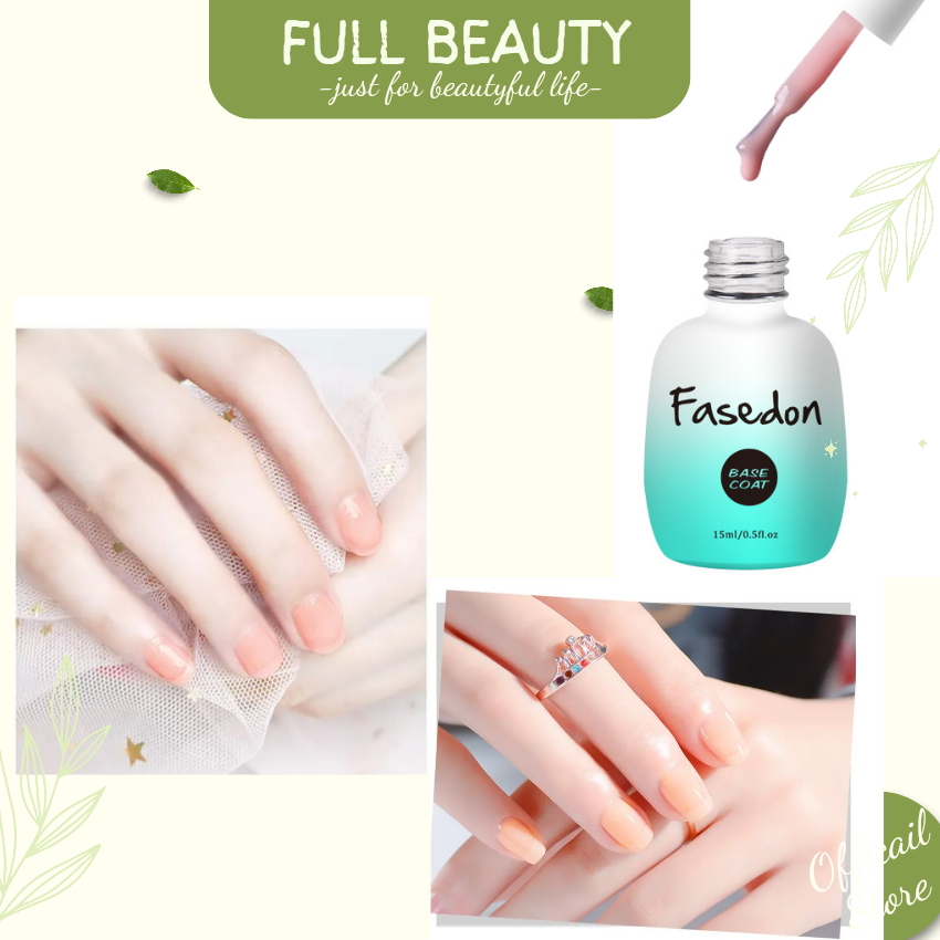[ Tặng kèm Chai Cứng Móng Strong Gel)Base gel, Nude Base Sơn Liên Kết Gel Màu Nude Full Beauty15ml