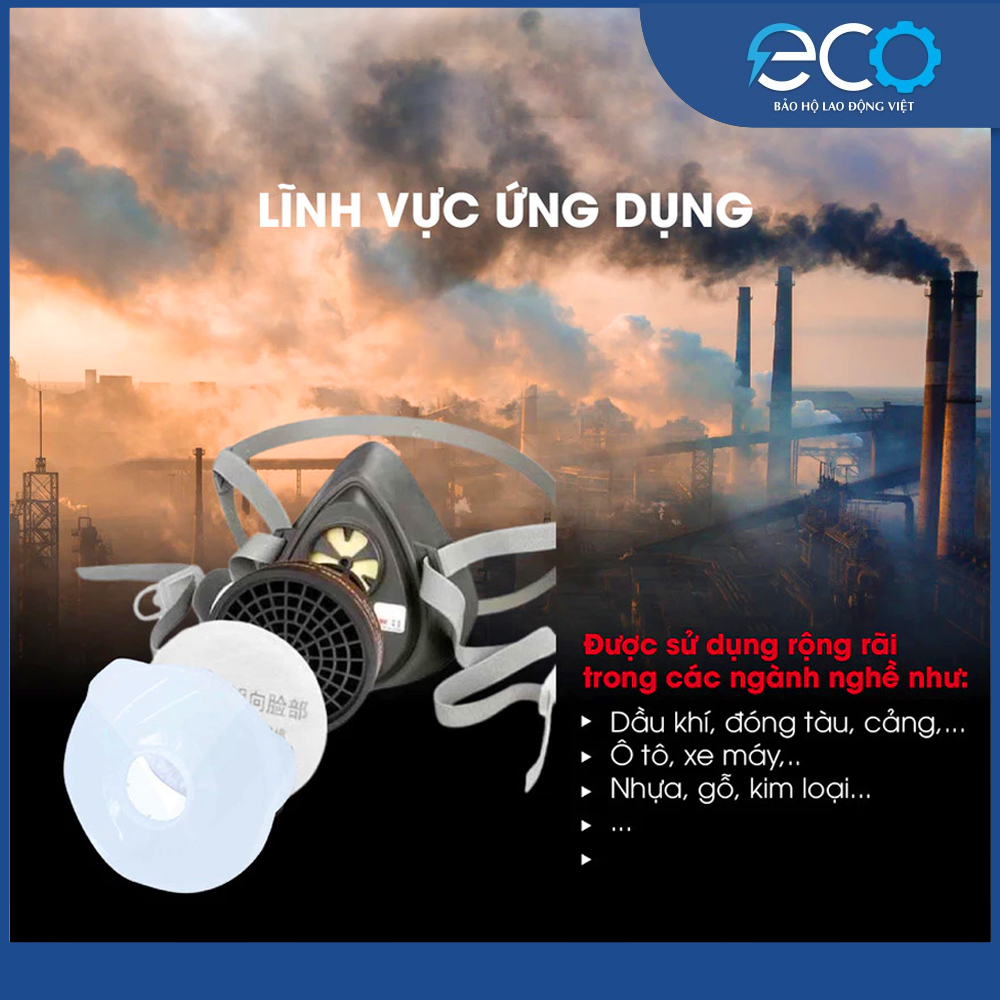 Combo nguyên bộ 4 món mặt nạ phòng độc 3M 3100/ 3200 + phin lọc 3M 3301K-100 + tấm lọc bụi 3M 7711 + nắp giữ tấm lọc 3M 774