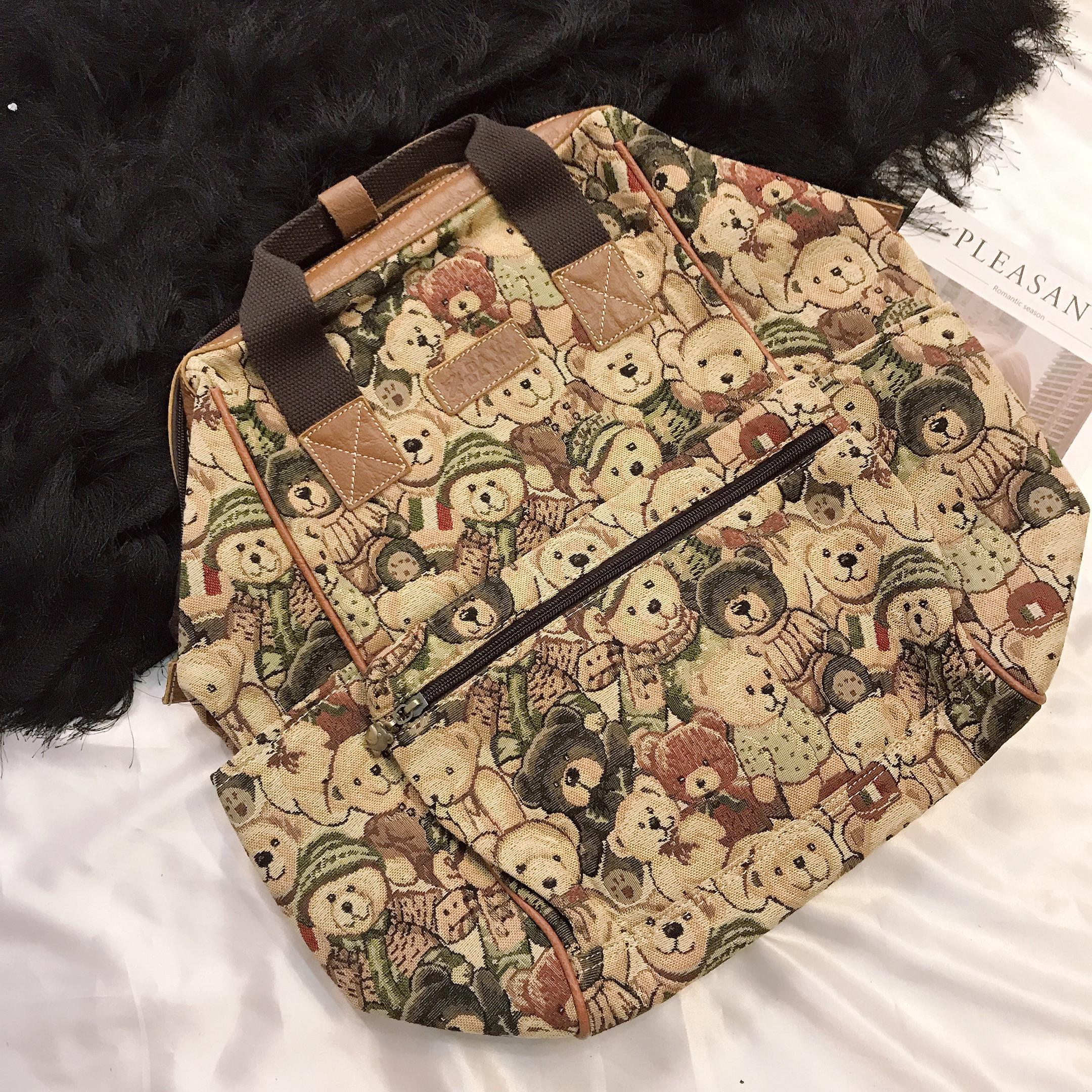 Balo quai xách thời trang thêu gấu siêu xinh - DD178O5813