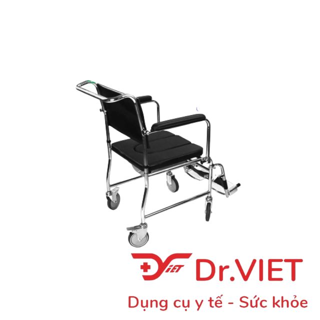 Ghế bô có bánh xe mặt nệm. Khung thép mạ Chrome bạc. Bô vuông. Có gác chân. GX-900