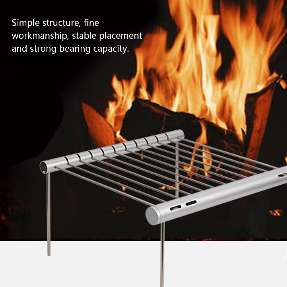 Bếp nướng bằng thép bằng thép không gỉ BBQ có thể tháo lắp cho việc cắm trại ngoài trời Picnic BBQ câu cá