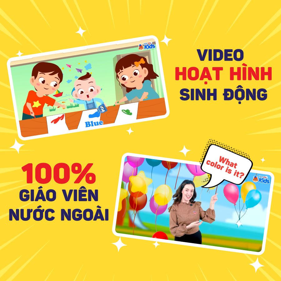 App HOC247 Kids 1 Tháng - Nền tảng học Online Tiểu Học - Toán, Tiếng Việt, Tiếng Anh & STEAM
