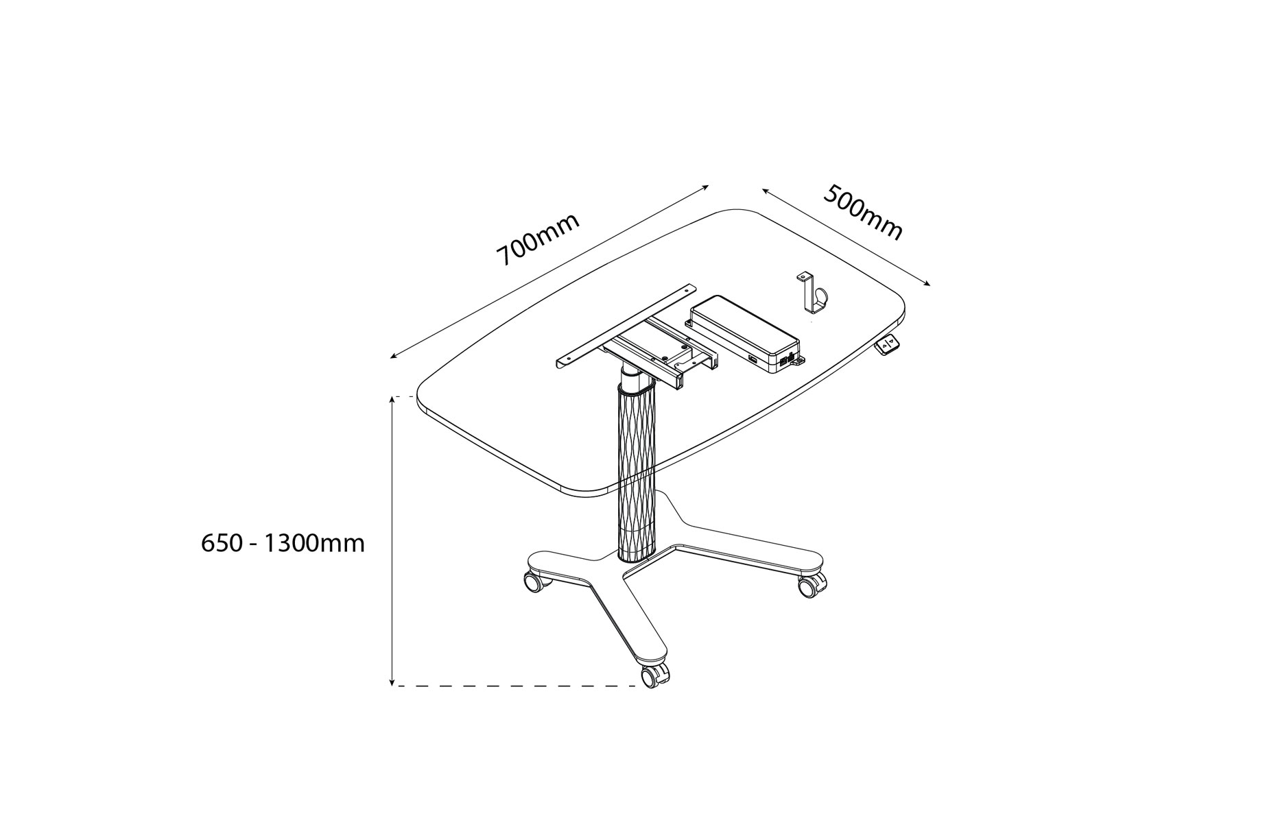 Bộ bàn làm việc đứng Ergonomic ERD-1100 (Trắng)