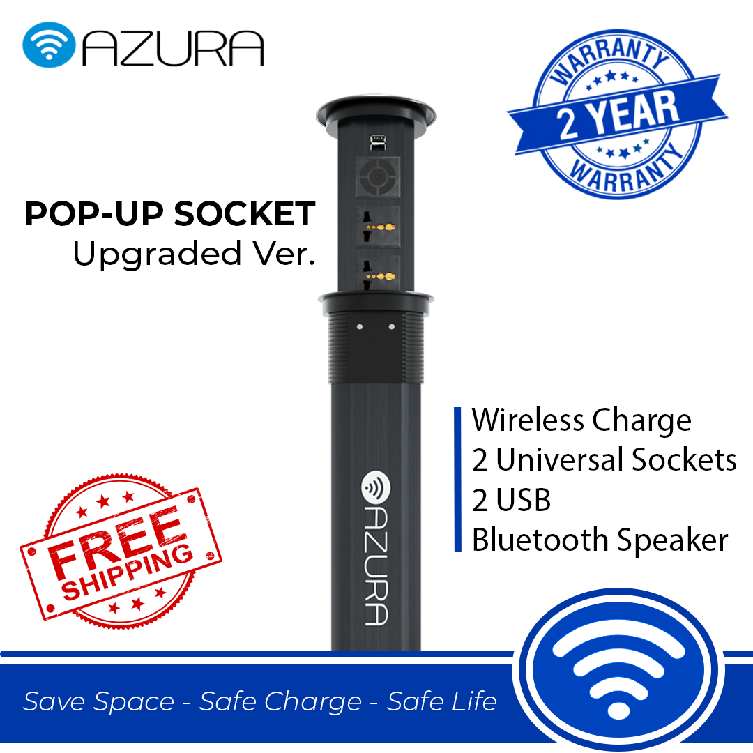 Ổ Cắm Điện Đa Năng Âm Bàn AZURA Upgraded Ver. - Có loa Bluetooth