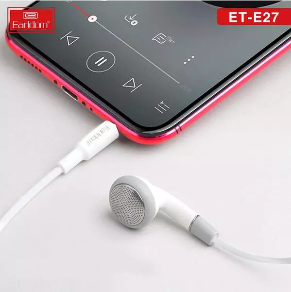 Tai Nghe Earldom E27 Cho iPhone, Samsung, Oppo, ... - Tai Nghe Chất Lượng Âm Thanh Tuyệt Vời Cho Chơi Game Và Nghe Nhạc - Hàng Chính Hãng