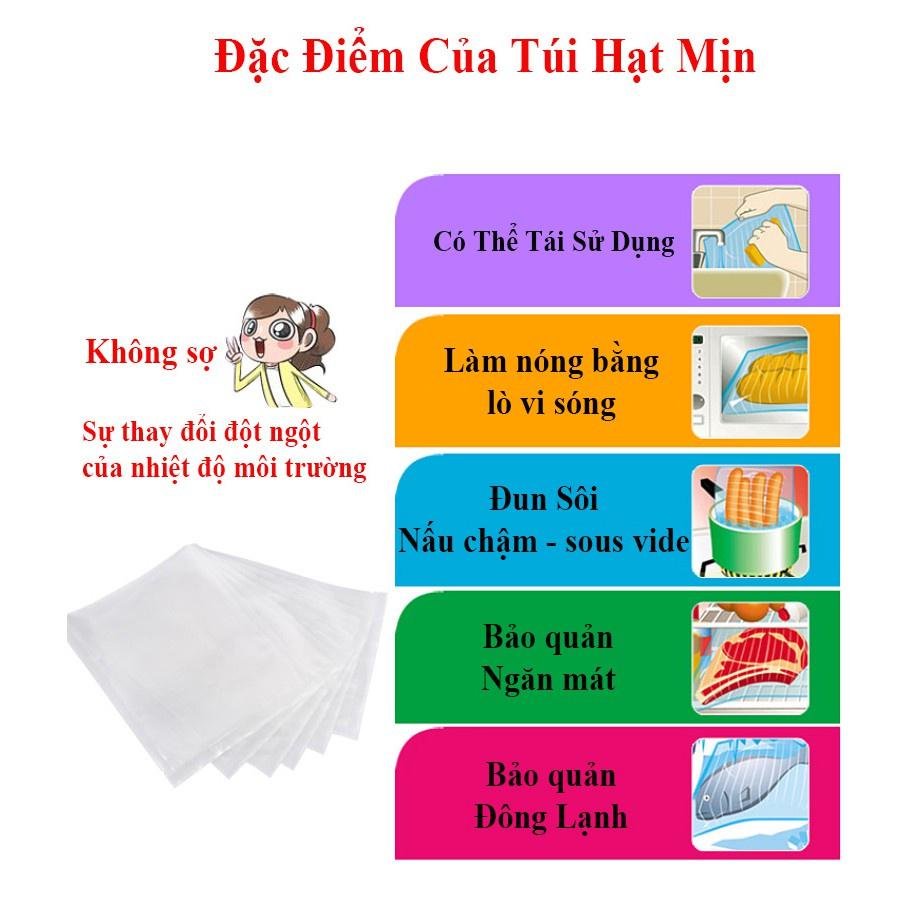 Set 100 Túi Hút Chân Không Một Mặt Nhám Cao Cấp