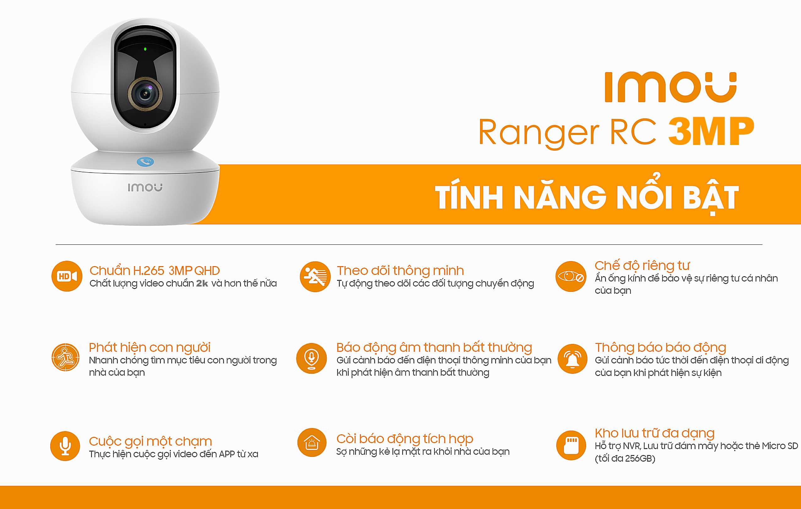 Camera Trong Nhà Tích Hợp Tính Năng Gọi Điện 1 Chạm, Đàm Thoại 2 Chiều GK2CP 3MP 5MP - Hàng chính hãng