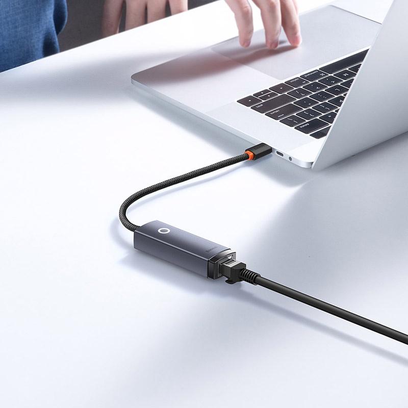 Đầu chuyển cổng USB-A/Type - C sang RJ45 LAN Port Baseus Lite Series Ethernet Adapter