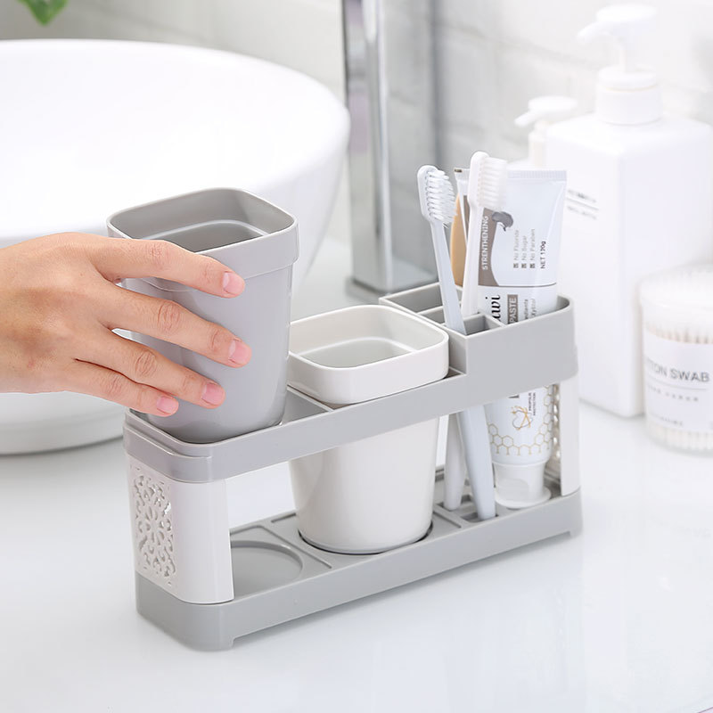 Kệ đựng 2 ly và bàn chải đánh răng để bàn