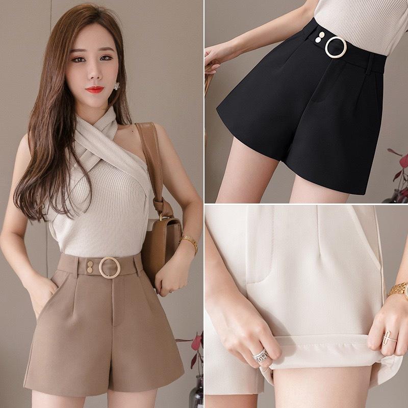 Quần sooc nữ, Quần short nữ cạp cao chất liệu tuyết mưa bigsize 40 - 75kg ( M04