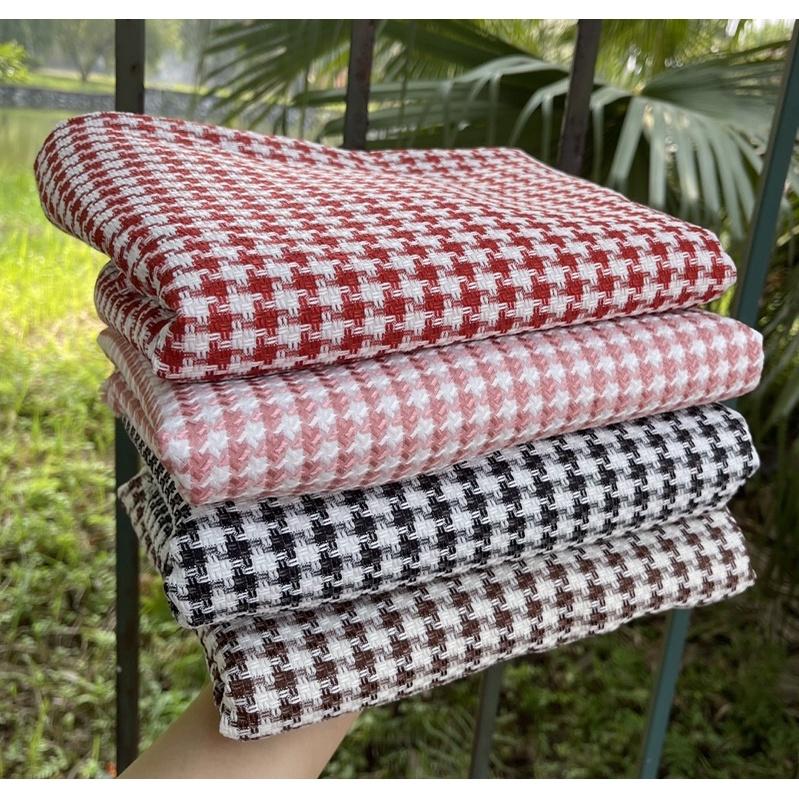 vải dạ tweed siêu đẹp may váy, bô, vest sang chảnh