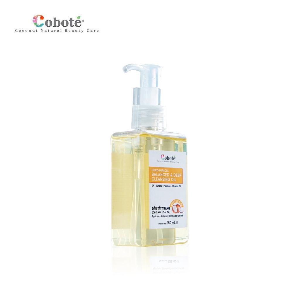 Dầu tẩy trang &amp; làm sạch cân bằng Coboté 150ml