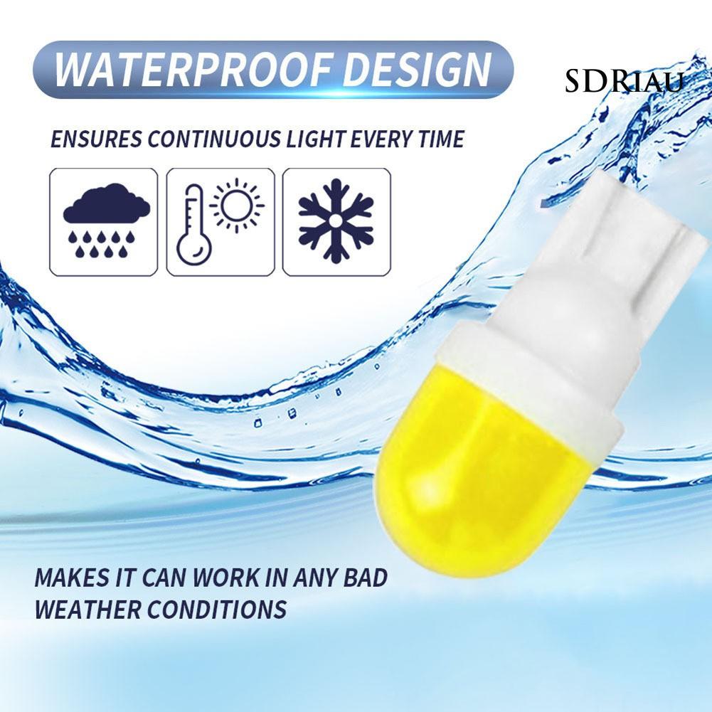 Bộ 10 Đèn Led T10-2Smd Ánh Sáng Vàng Cao Cấp Cho Xe Ô Tô