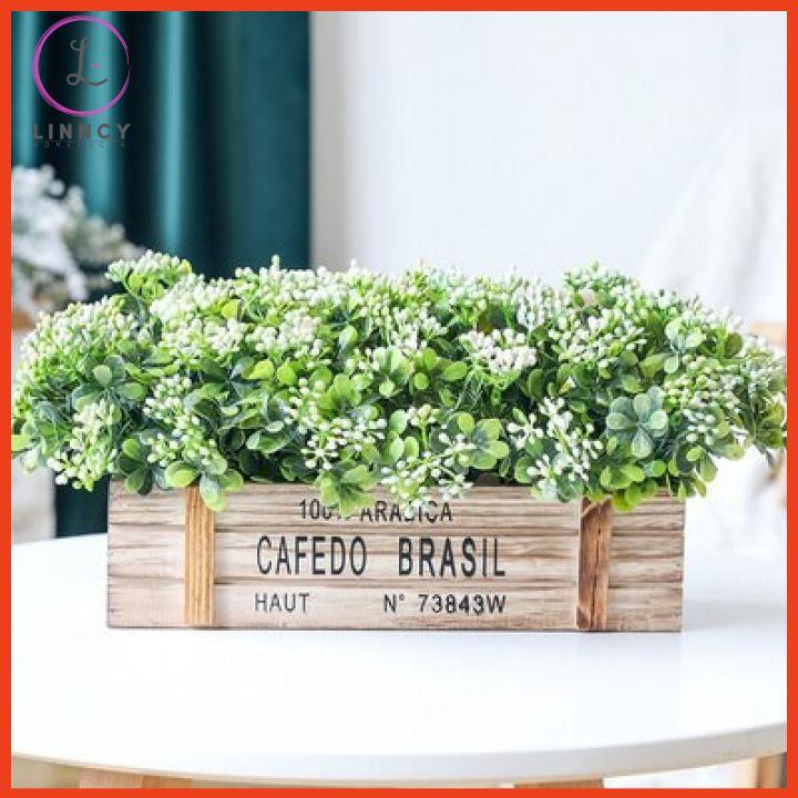 Hoa giả, giỏ hoa lụa dài 28cm nhiều mẫu trang trí nhà cửa, cửa hàng, văn phòng, lớp học