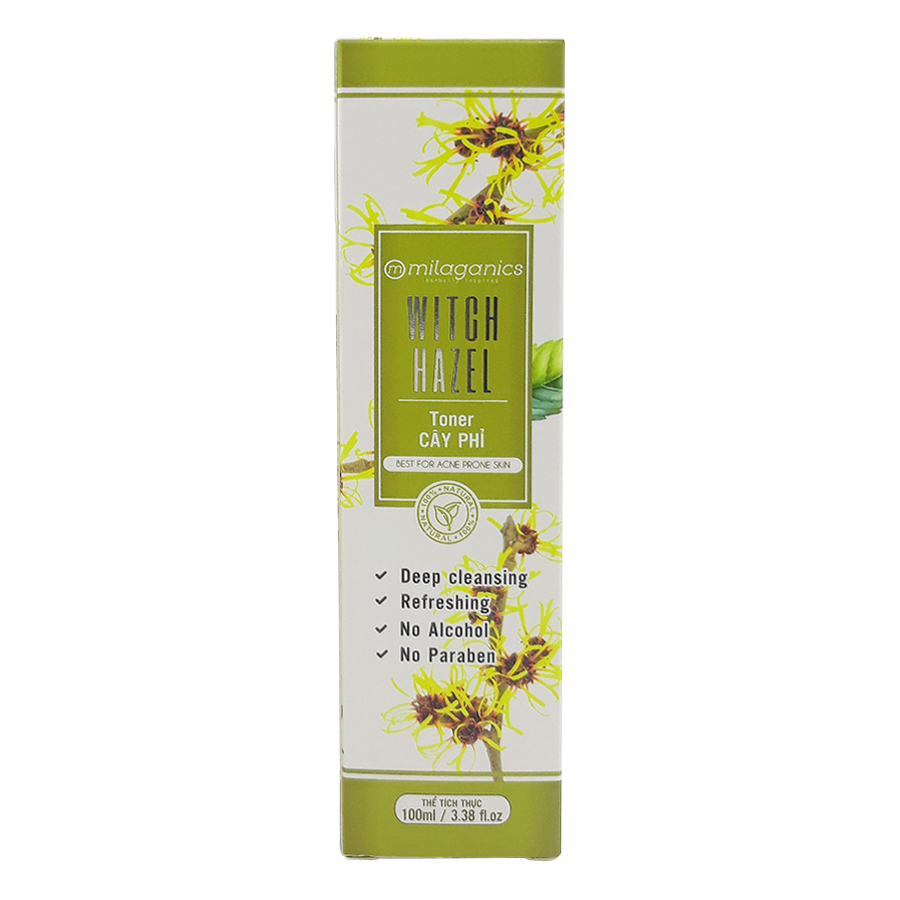 Toner Cây Phỉ Se Khít Lỗ Chân Lông, Phục Hồi Da Mụn Milaganics