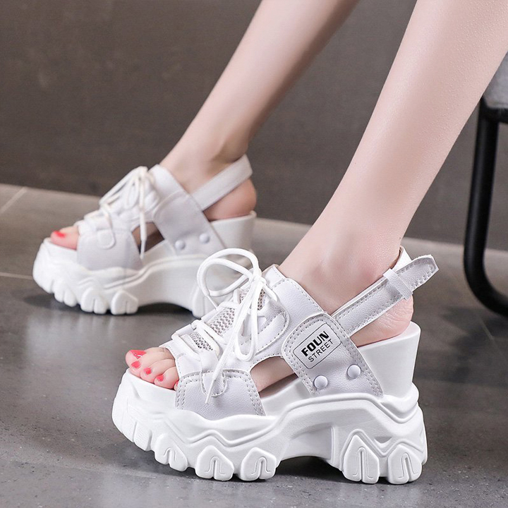 Sandal thắt dây đế cao 11CM X590-340